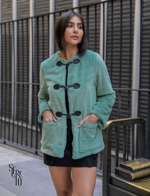 Casaco Fluffy Monique Verde Sage