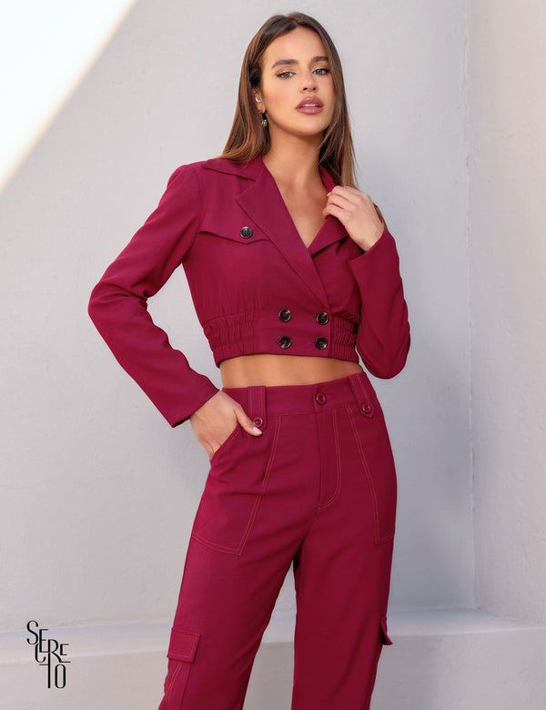 Casaqueto Bõtes Luiza Fucsia