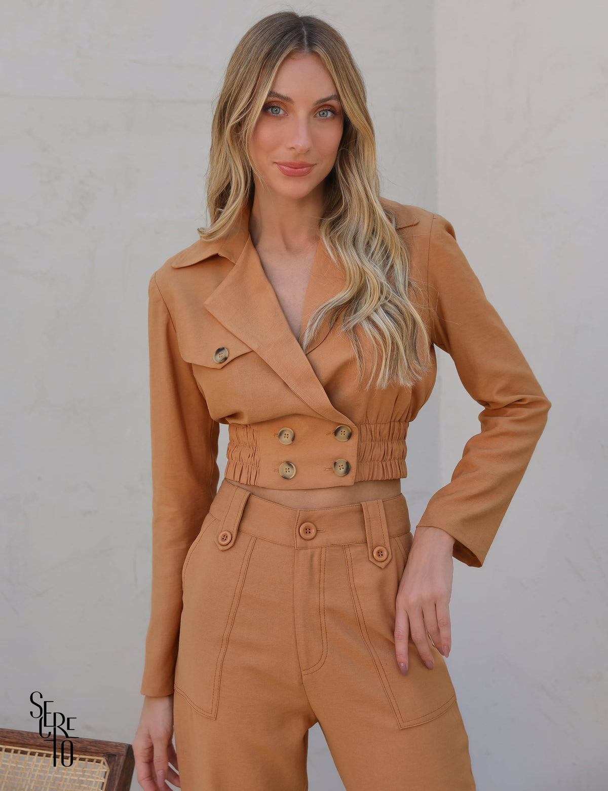 Casaqueto Bõtes Luiza Camel