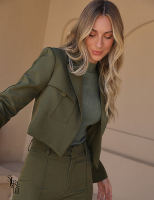 Conjunto Blazer e Calça Barbara Verde Militar