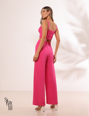 Calça Pantalona Graziella Rosa