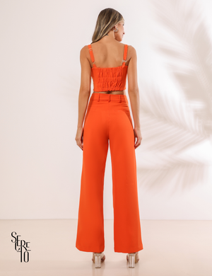 Calça Pantalona Graziella Coral