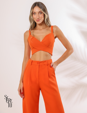 Calça Pantalona Graziella Coral