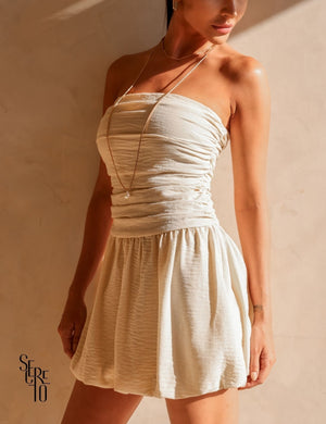 Vestido Curto T.Q.C Balonê Julia Areia