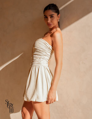 Vestido Curto T.Q.C Balonê Julia Areia