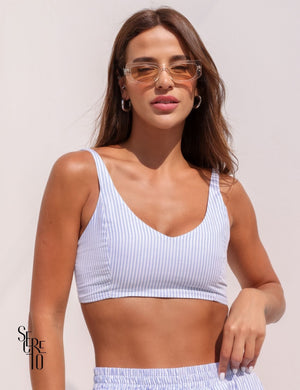 Top Listrado Barbara Azul