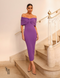 Vestido midi laço violeta Dalih