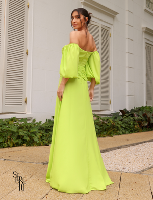 Secreto Vestido Longo Manga 7/8 Leah Lima