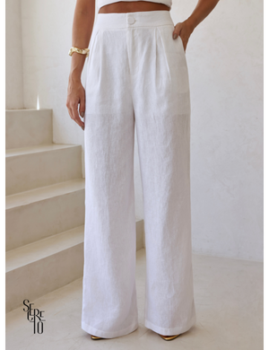 Conjunto Blusa e Calça Linho Lily Off White