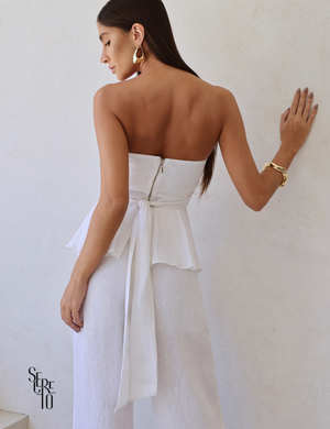 Conjunto Blusa e Calça Linho Lily Off White