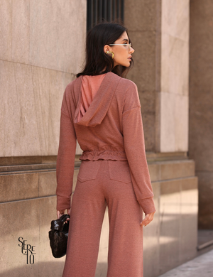 Conjunto Blusa e Calça Moletom Esther Goiaba