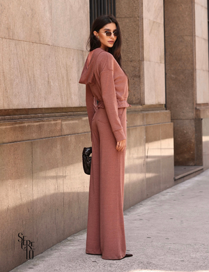 Conjunto Blusa e Calça Moletom Esther Goiaba