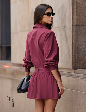 Macaquinho Camisa Roberta Vinho