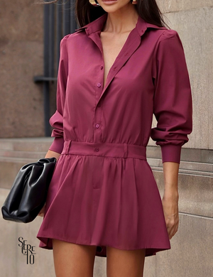 Macaquinho Camisa Roberta Vinho