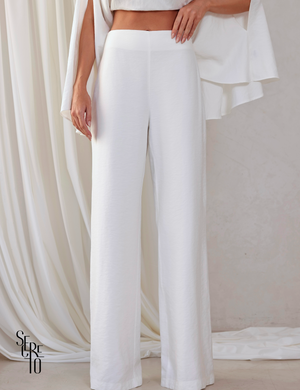 Conjunto Blusa e Pantalona Sabrina Off White