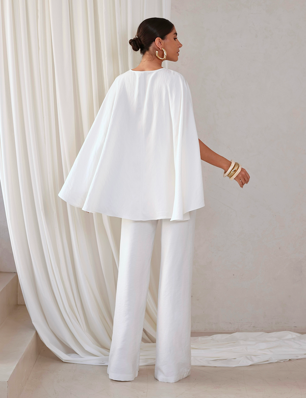 Conjunto Blusa e Pantalona Sabrina Off White