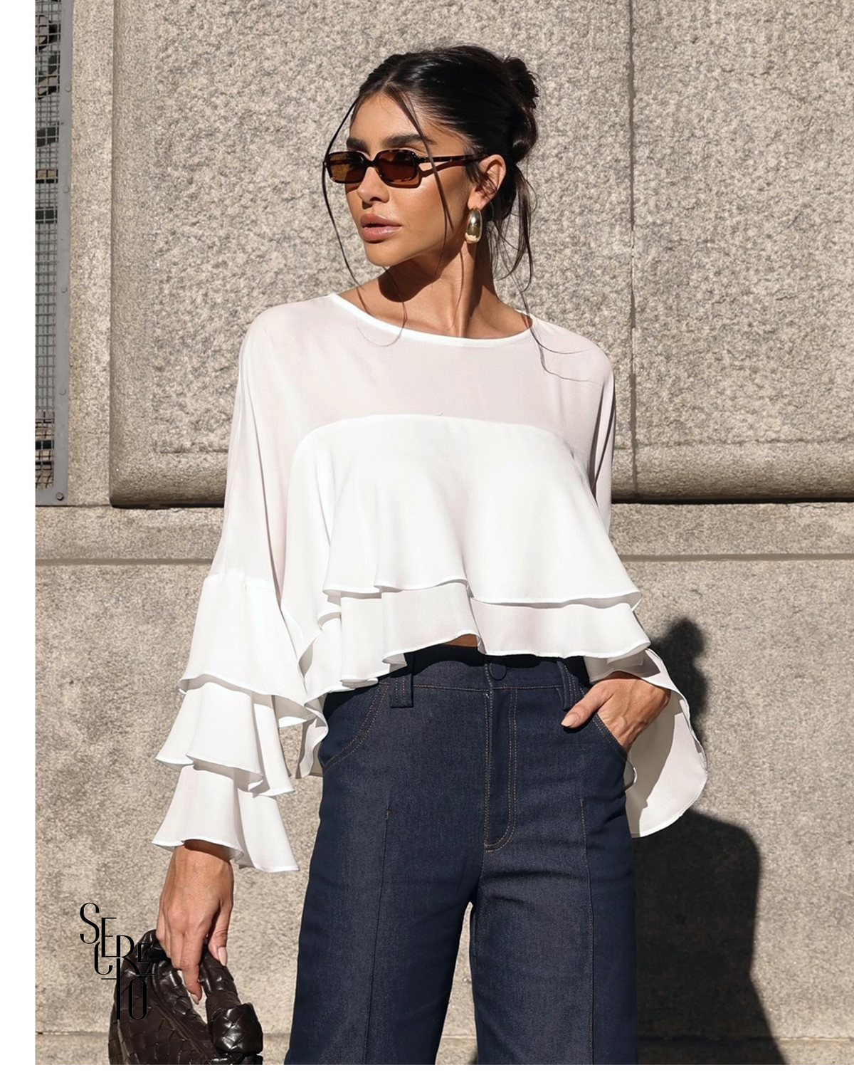 Blusa Babado Felipa Off White