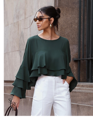 Blusa Babado Felipa Verde