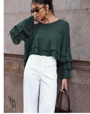 Blusa Babado Felipa Verde