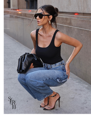 Calça Jeans Ballon Sandy Escuro