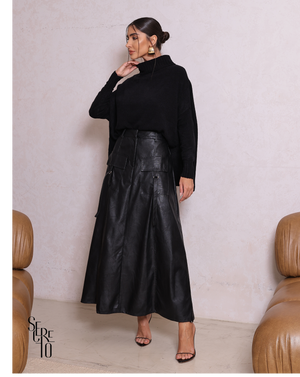 Poncho Gola Alta Thabita Preto