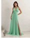 Vestido Longo Com Fivela Thais Verde Menta