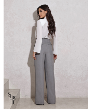 Camisa Com Laço Claudia Off White