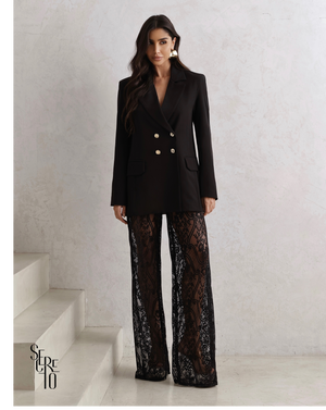 Blazer Alfaiataria Carolina Preto