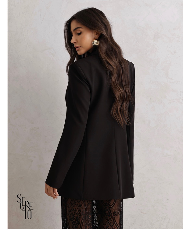 Blazer Alfaiataria Carolina Preto