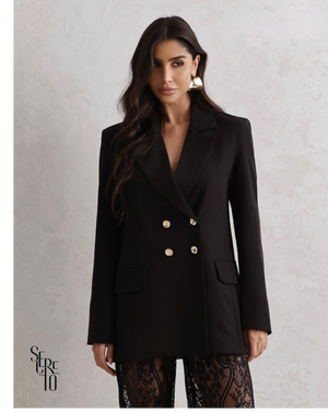 Blazer Alfaiataria Carolina Preto