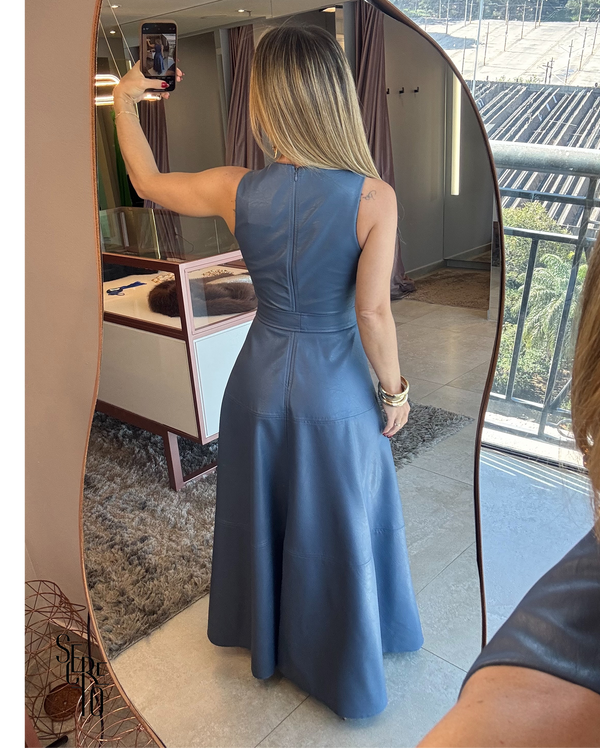 Vestido longuete Courino Genevieve Azul