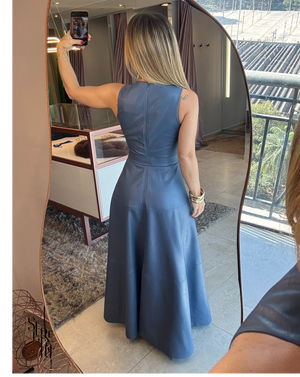 Vestido longuete Courino Genevieve Azul