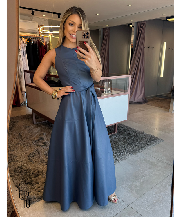 Vestido longuete Courino Genevieve Azul