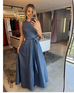 Vestido longuete Courino Genevieve Azul