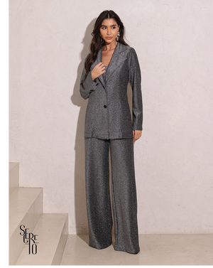 Blazer Malha Terry Cerise Preto