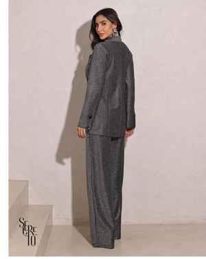 Blazer Malha Terry Cerise Preto