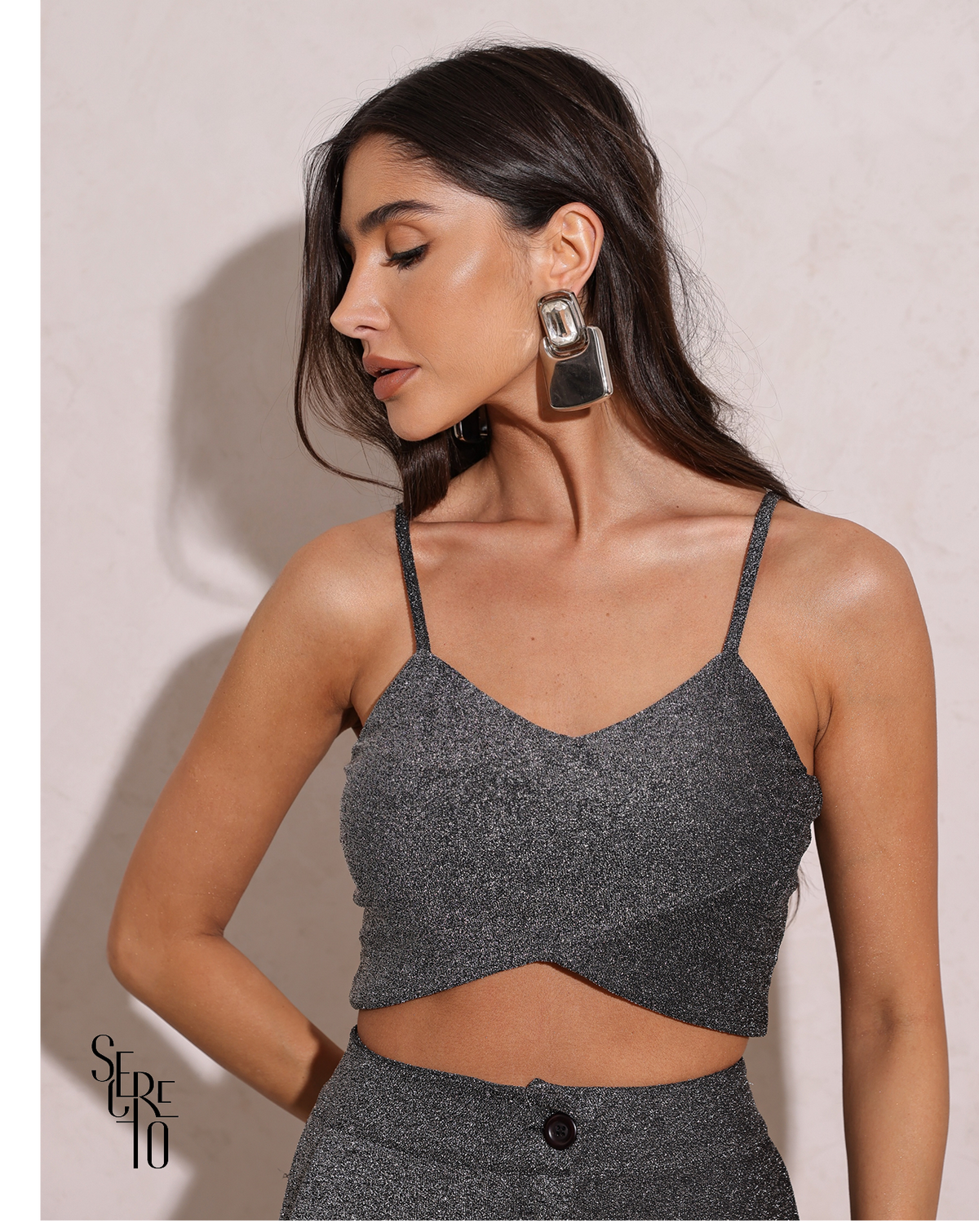 Top Malha Terry Debora Preto