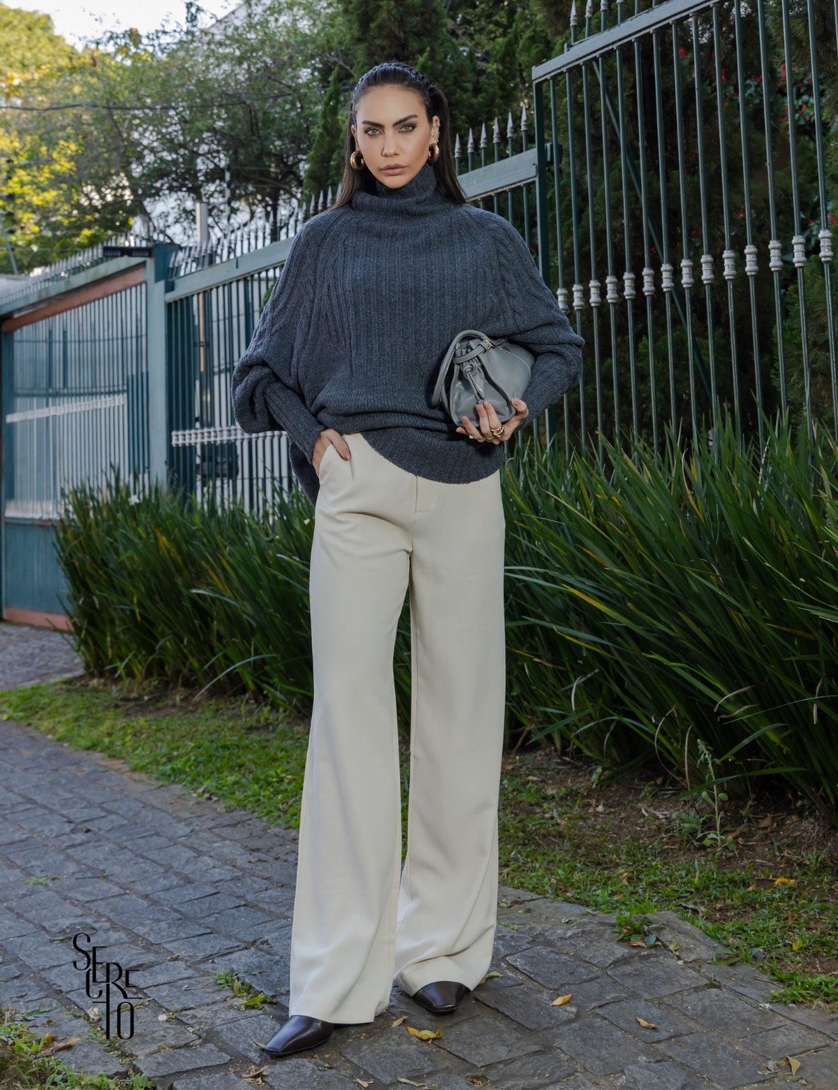 Calça Alfaiataria Jussara Bege