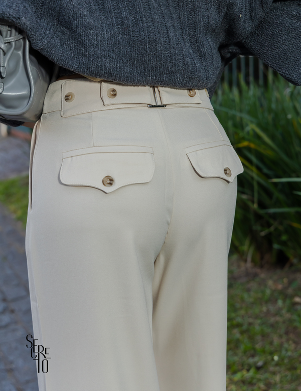 Calça Alfaiataria Jussara Bege
