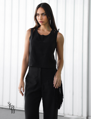 Conjunto Regata e Calça Alfaiataria Giovana Preto