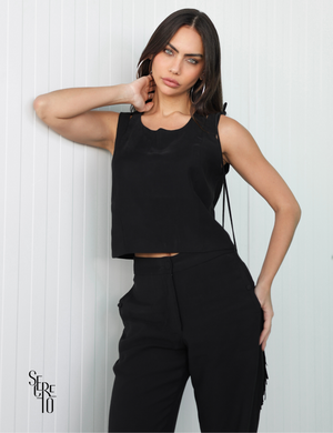 Conjunto Regata e Calça Alfaiataria Giovana Preto