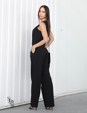 Conjunto Regata e Calça Alfaiataria Giovana Preto