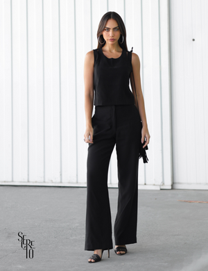 Conjunto Regata e Calça Alfaiataria Giovana Preto