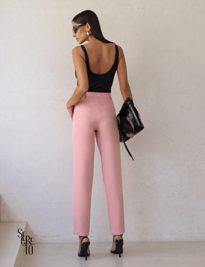 Calça Alfaiataria Nervura Vicky Blush
