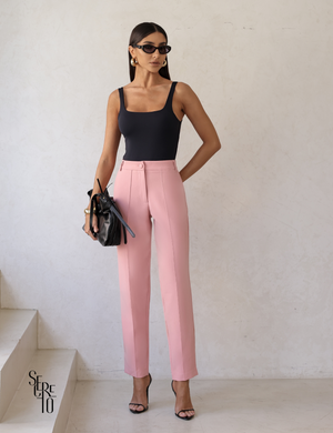 Calça Alfaiataria Nervura Vicky Blush