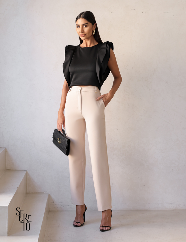 Calça Alfaiataria Maira Bege