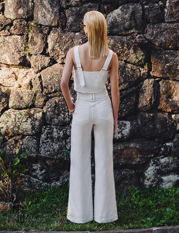 Conjunto Calça e Regata Alfaiataria Alice Off White