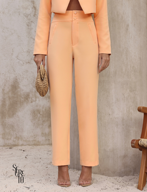 Conjunto Blazer e Calça Alfaiataria Joyce Papaya