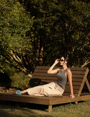 Saia Longa Transpassado Janny Bege