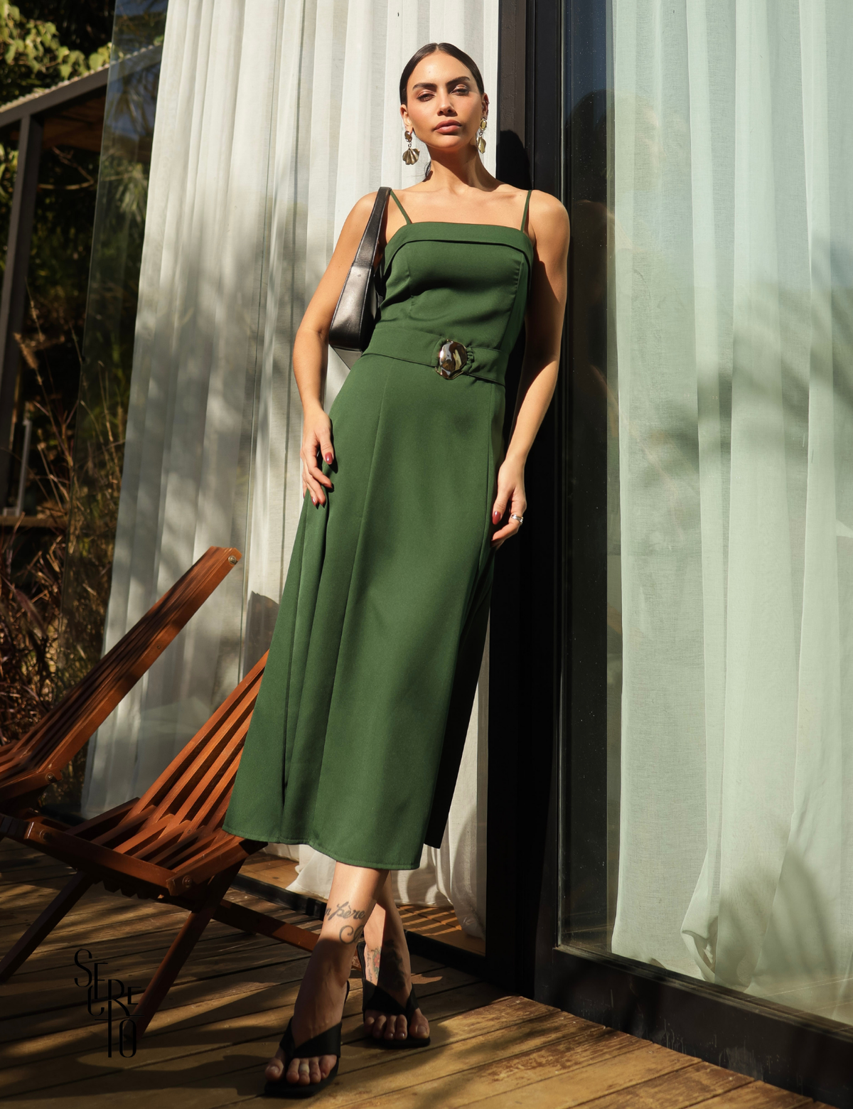 Vestido Longuete Jersey Rebeca Verde